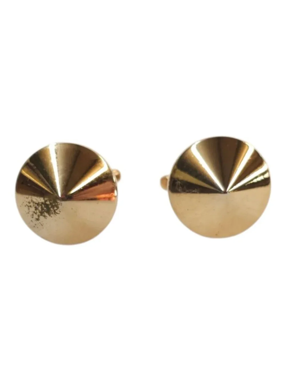 Hickok Gold Tone Cone Spike Cufflinks Mid Century Retro Mens Suit Jewelry Gift